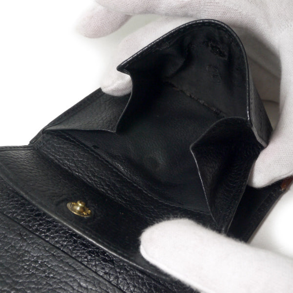 OLD Dior エンボスCDロゴレザー折り財布（黒・茶）