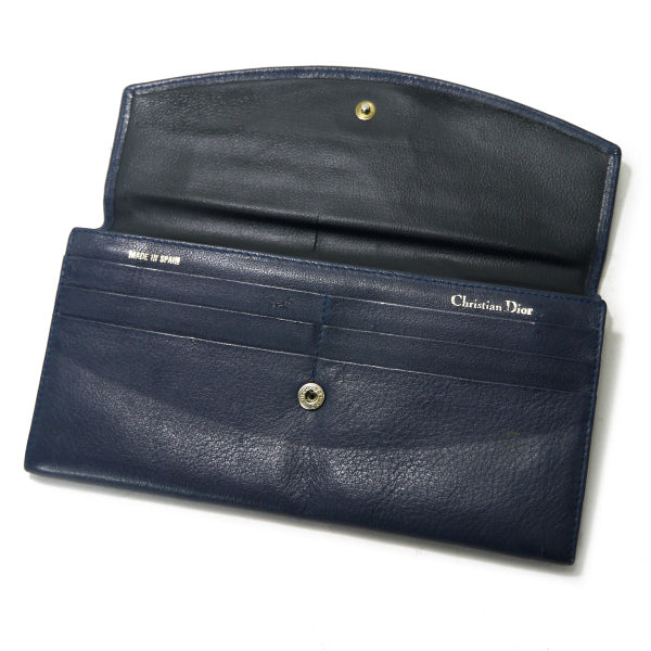 OLD Dior レザー長財布（ネイビー）