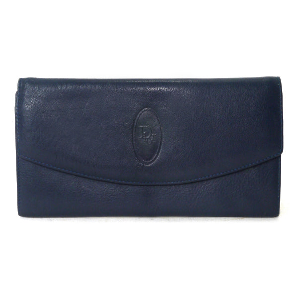 OLD Dior レザー長財布（ネイビー）