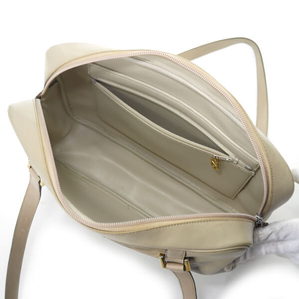 C.Dior　コンビレザー ロゴトートバッグ（ベージュ）