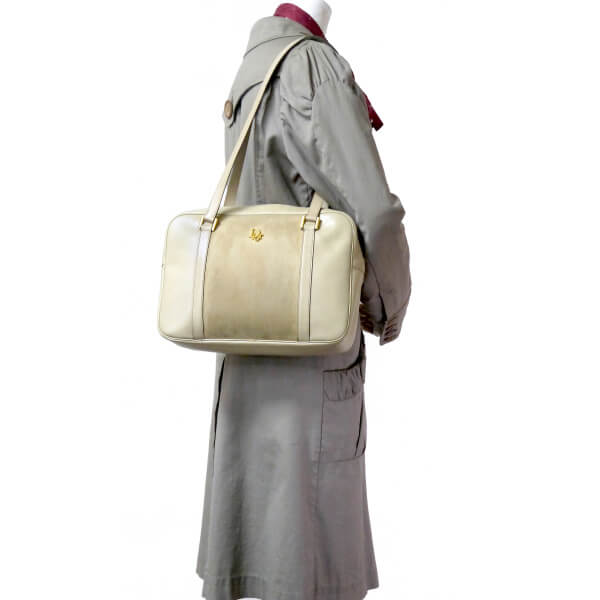 C.Dior　コンビレザー ロゴトートバッグ（ベージュ）