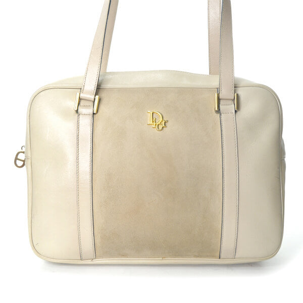 C.Dior　コンビレザー ロゴトートバッグ（ベージュ）