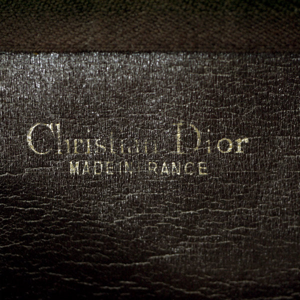 Old Dior　トロッター柄 筒型2WAYバッグ（茶）