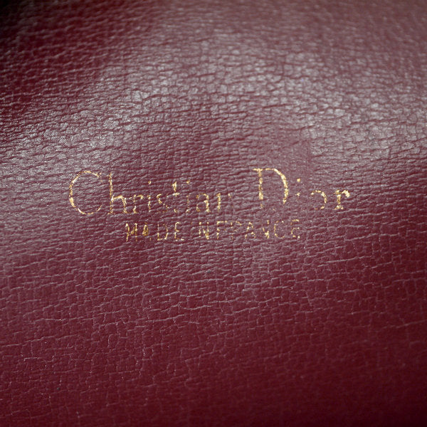Old Dior 半円CDロゴ大型ショルダー（ボルドー）