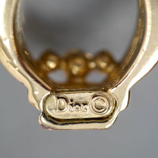 C.Dior　CDモチーフ×ジルコニア ネックレス（ゴールド）