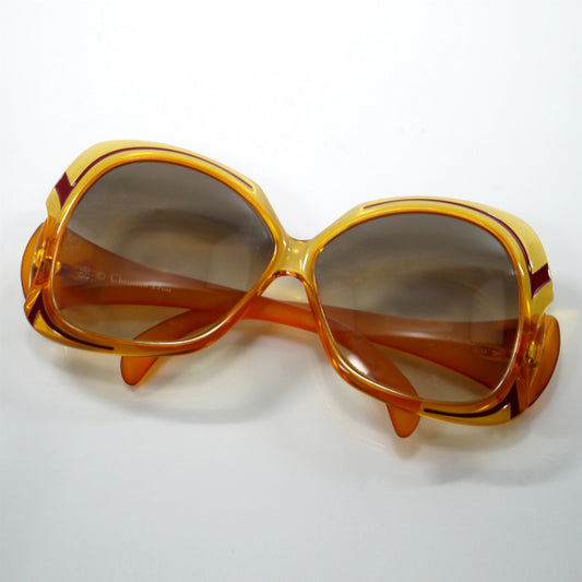 Old Dior ビッグフレーム70sサングラス（アンバー）