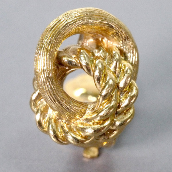 Old Dior　ロープデザイン イヤリング（ゴールド）