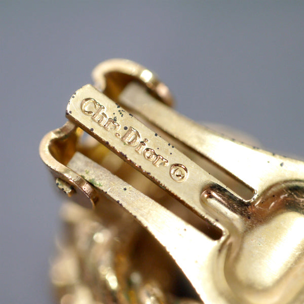 Old Dior　ロープデザイン イヤリング（ゴールド）