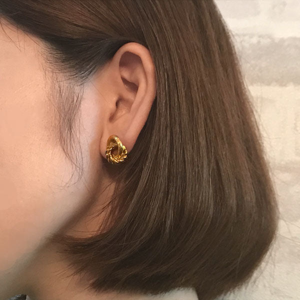 Old Dior　ロープデザイン イヤリング（ゴールド）