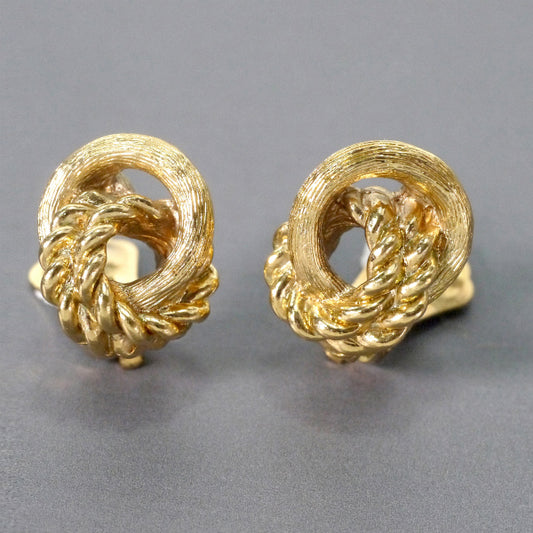 Old Dior　ロープデザイン イヤリング（ゴールド）
