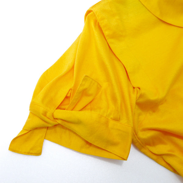 Old Dior 袖結びコットン ポロシャツ（黄）