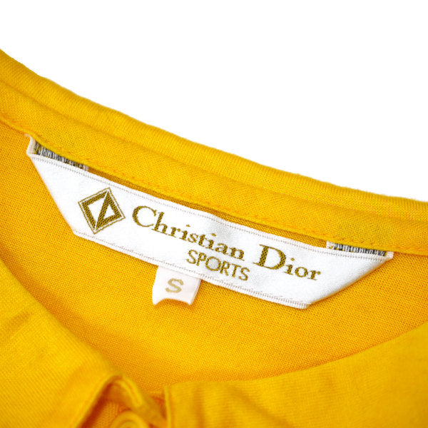Old Dior 袖結びコットン ポロシャツ（黄）