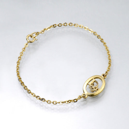 C.Dior オーバルロゴカットアウト ブレスレット（ゴールド）