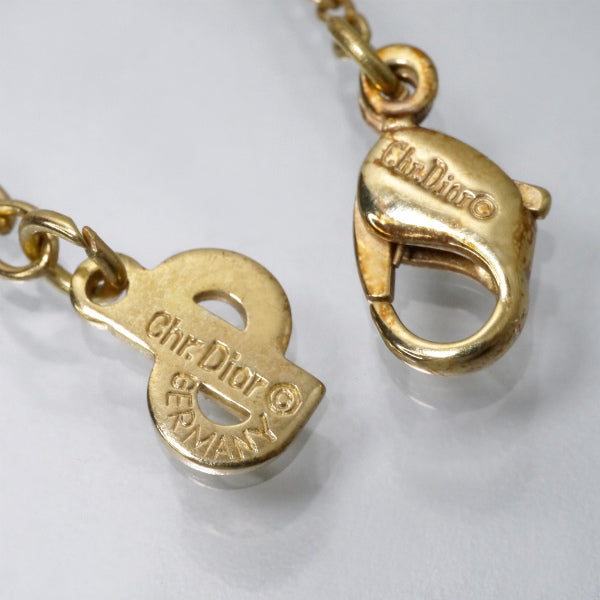 C.Dior　ドロップ型ネックレス（ジルコニア×ブラック）