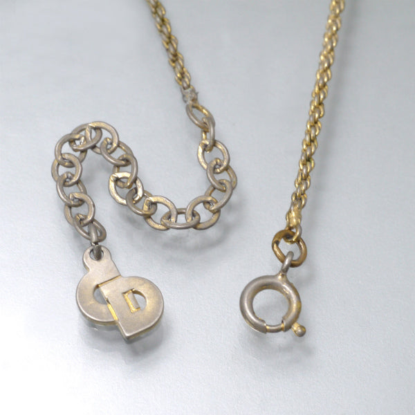 C.Dior　オクタゴン型ネックレス（ジルコニア×ゴールド×ブラック）