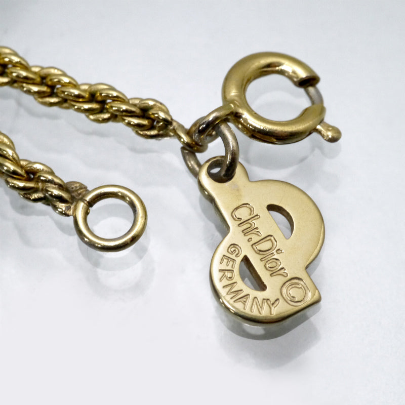 C.Dior オーバルロゴカットアウトネックレス（ゴールド）