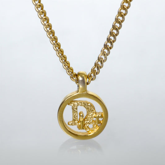 C.Dior サークルロゴ ネックレス（ゴールド）