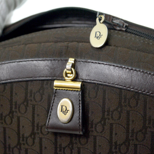 OLD Dior トロッター柄 半円斜め掛けショルダー（茶）