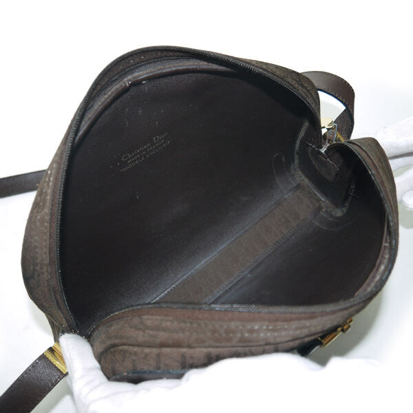 OLD Dior トロッター柄 半円斜め掛けショルダー（茶）