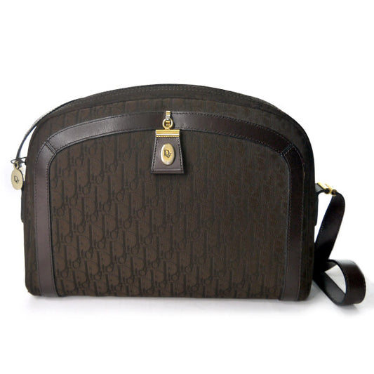 OLD Dior トロッター柄 半円斜め掛けショルダー（茶）