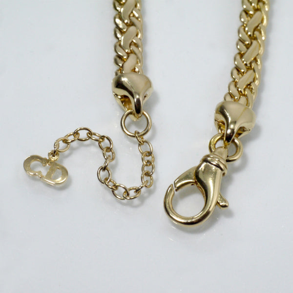 OLD Dior　パールチェーンネックレス（ゴールド）