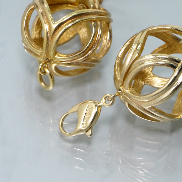 OLD Dior　透かしデザインボール ネックレス（ゴールド）