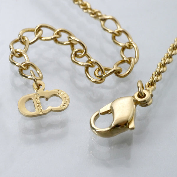 OLD Dior　ジルコニア フラワーネックレス（ゴールド）