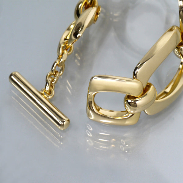 C.Dior　CDロゴ大ぶりチェーンブレスレット（ゴールド）