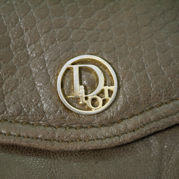 OLD Dior　パイソン型押しラム革長財布（茶）