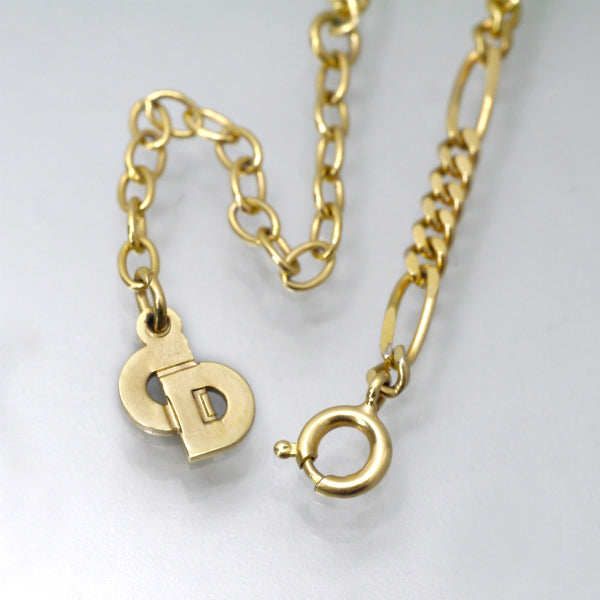 OLD Dior　CDロゴ ラピスラズリ天然石ネックレス（ゴールド）