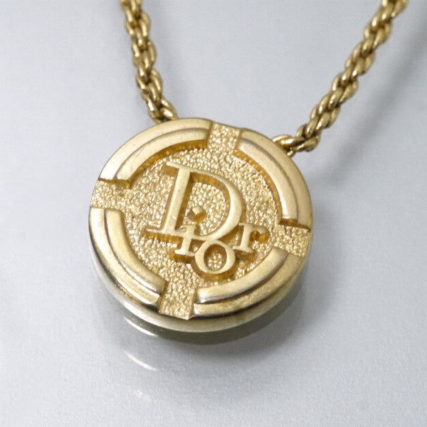 C.Dior ラウンドロゴ コインネックレス（ゴールド）