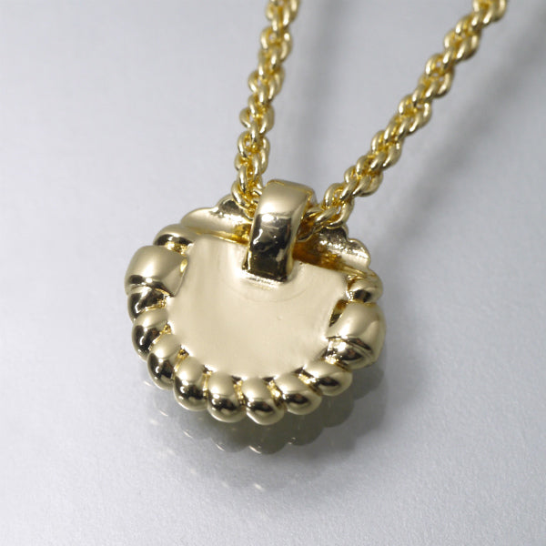 C.Dior ツイストラウンドロゴカットアウトネックレス（ゴールド）