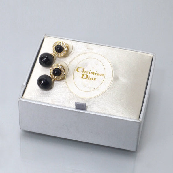 OLD Dior　ブラックストーンvintageピアス