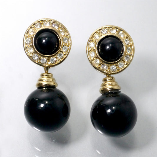 OLD Dior　ブラックストーンvintageピアス