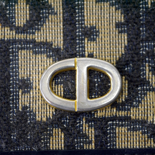OLD Dior　トロッター柄ジャガード長財布（青）