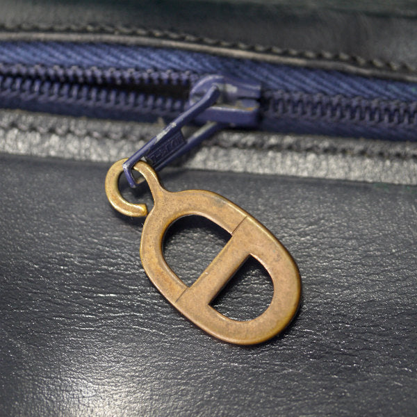 OLD Dior　トロッター柄ジャガード長財布（青）