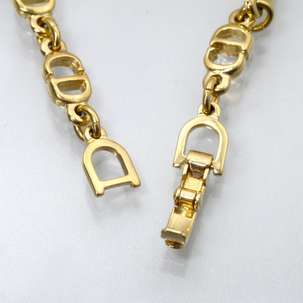 C.Dior　ミニロゴチェーンブレスレット（ゴールド）