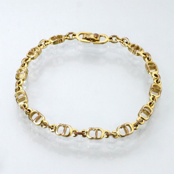 C.Dior　ミニロゴチェーンブレスレット（ゴールド）