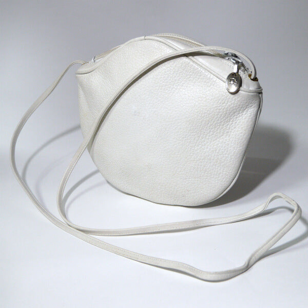 OLD Dior　総革ロゴプレートポシェット（白）