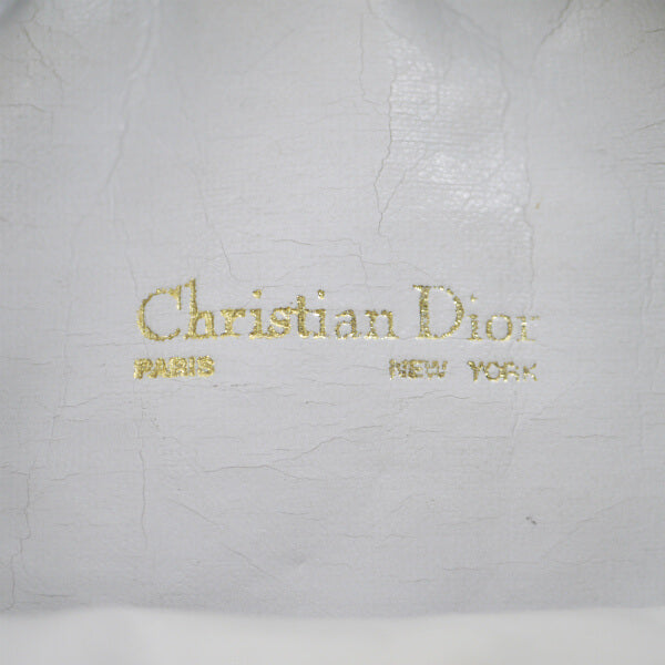 OLD Dior　総革ロゴプレートポシェット（白）