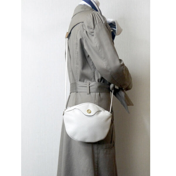 OLD Dior　総革ロゴプレートポシェット（白）