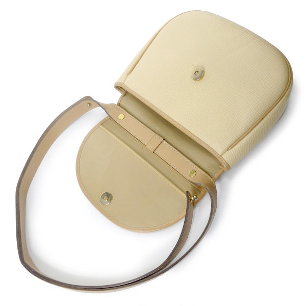 OLD Dior　総革オーバルロゴ金具2WAYショルダー（クリーム）