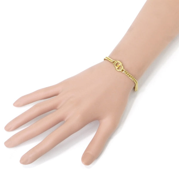 C.Dior　CDロゴストーン チェーンブレスレット（ゴールド）