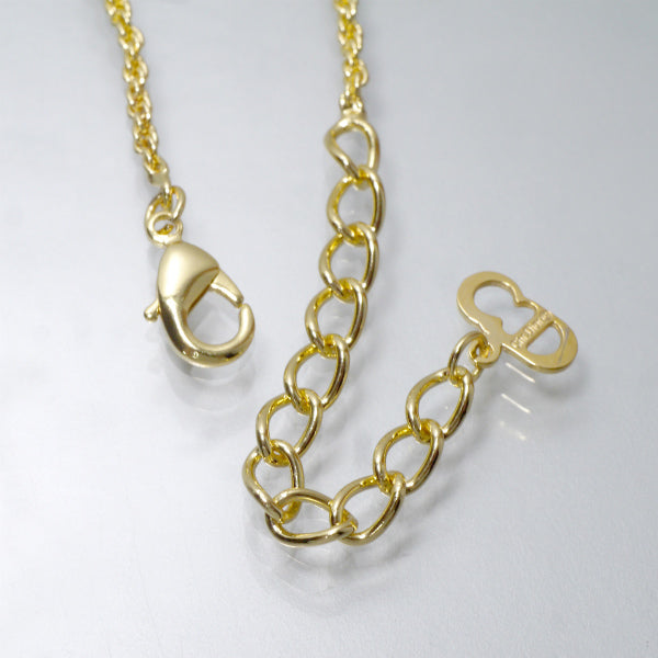 C.Dior ロゴチャームプレートネックレス（ゴールド）