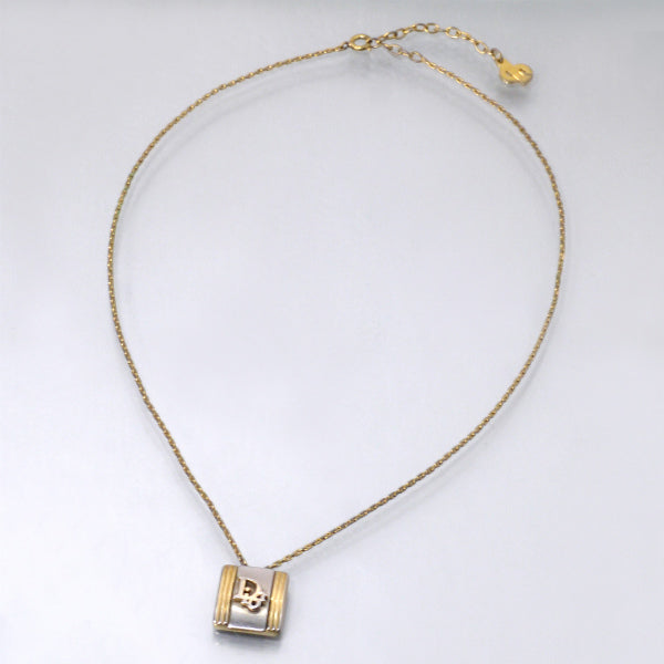 C.Dior スクエアロゴ ネックレス（ゴールド/シルバー） – Vintage Shop