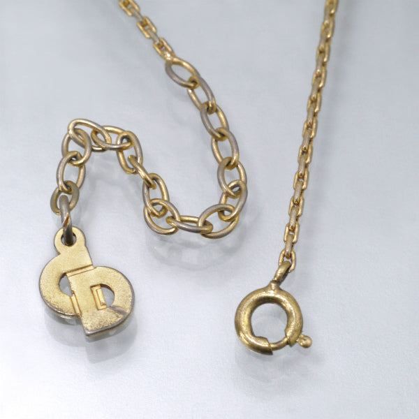 C.Dior スクエアロゴ ネックレス（ゴールド/シルバー） – Vintage Shop