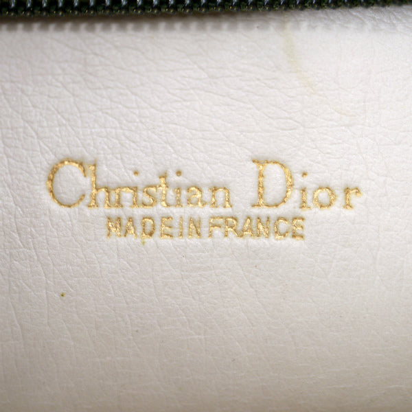 Old Dior　バイカラー総革2WAYショルダー（深緑×茶）