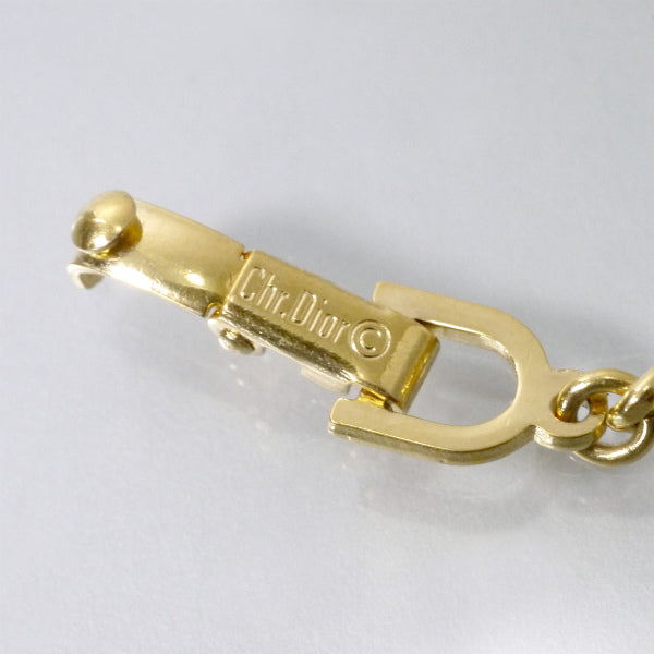 C.Dior オーバルロゴストーン ブレスレット（ゴールド）