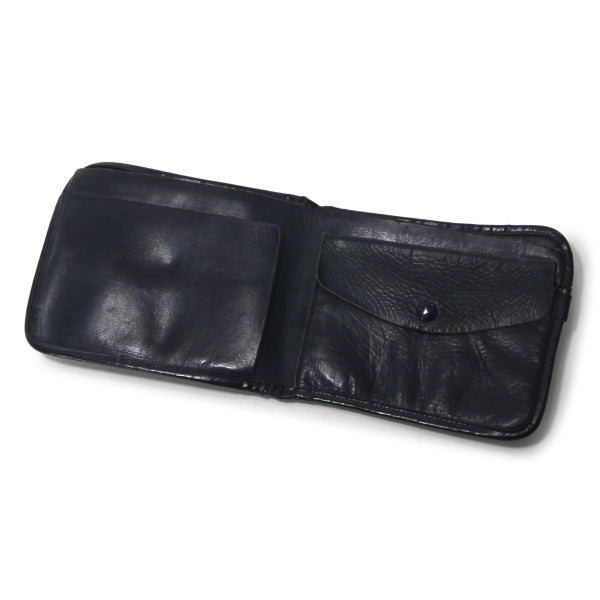 OLD Dior　トロッター柄キャンバスレザー2つ折り財布（青）