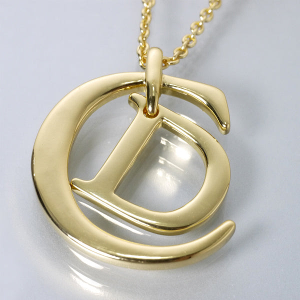 C.Dior　CDロゴチャームネックレス（ゴールド）